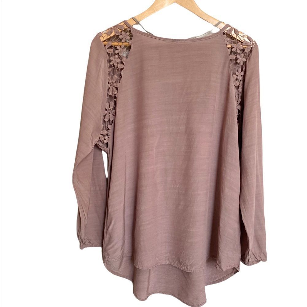 Pink Boho Flowy Peasant Top Size Small